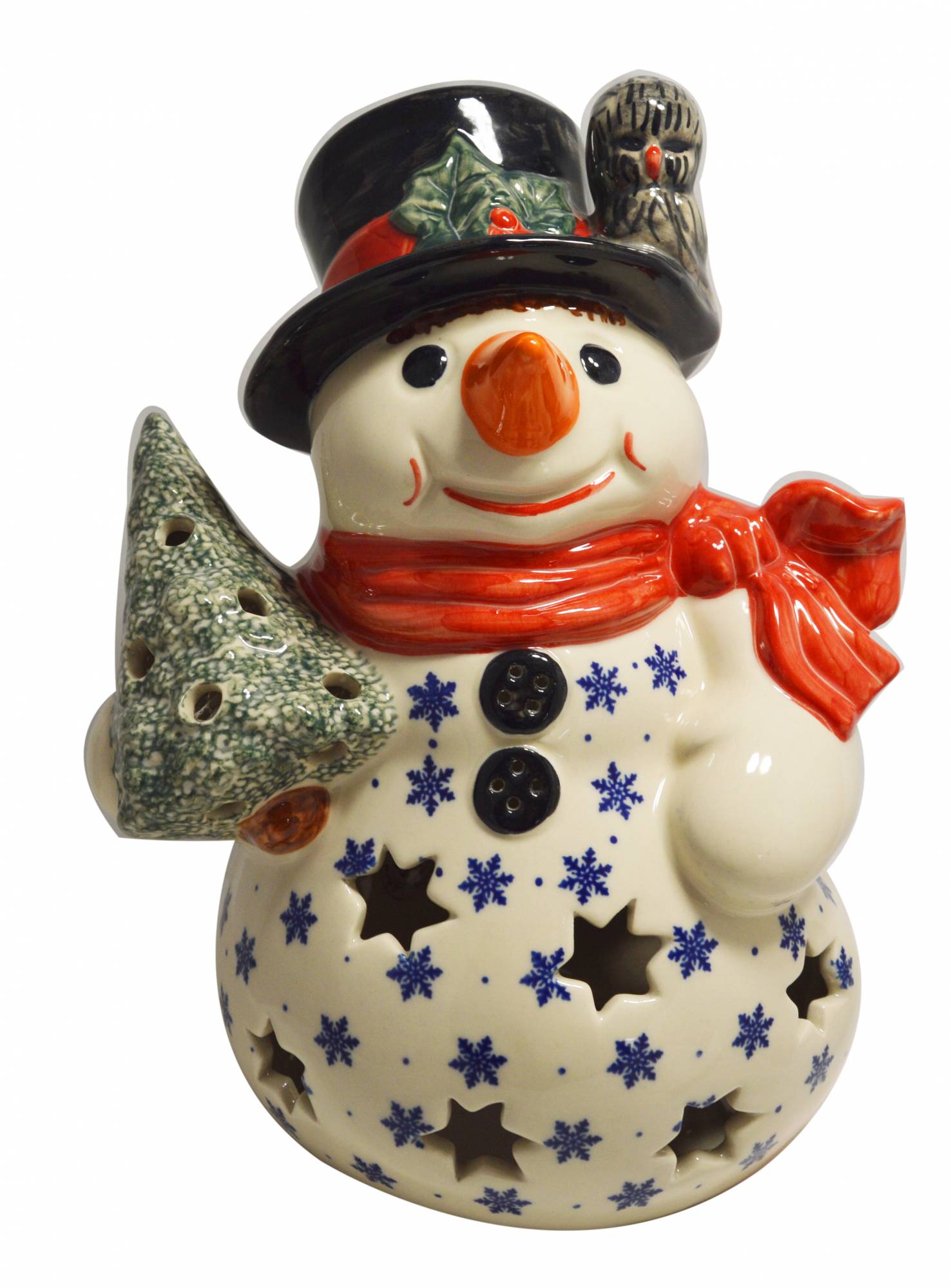 Large Snowman | Old World Polish Pottery