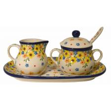 Sugar and Creamer Set with Spoon