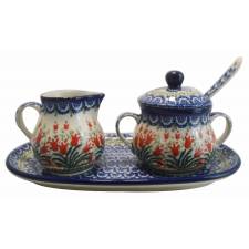 Cream and Sugar Set with Spoon