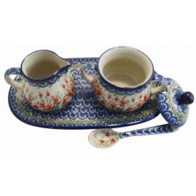 Cream and Sugar Set with Spoon